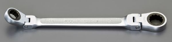 17x19mm/267mm ラチェットめがね(首振り型)