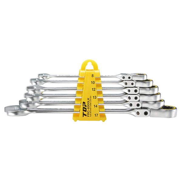 6本組/8-17mmラチェットコンビネーションレンチ(首振ロック型)