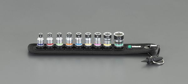 1/4"DR/10点 ソケットセット(ホールド機