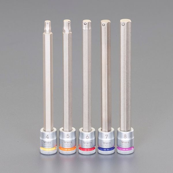 1/4インチDR Hex-Plusロングビットソケット(ホールド/5個)