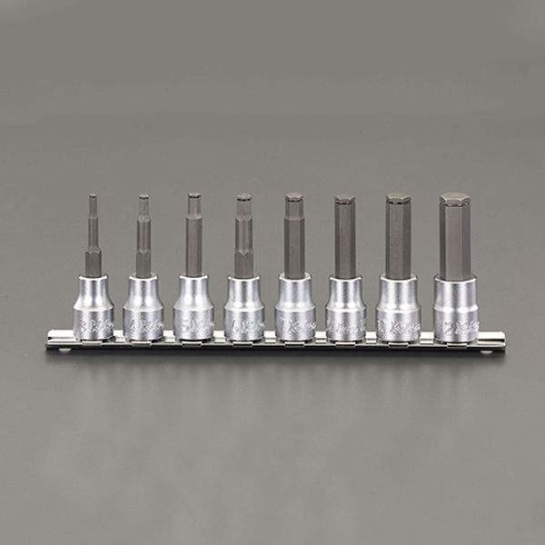 3/8"DR [Hex]ビットソケットセット(グリップリング付)