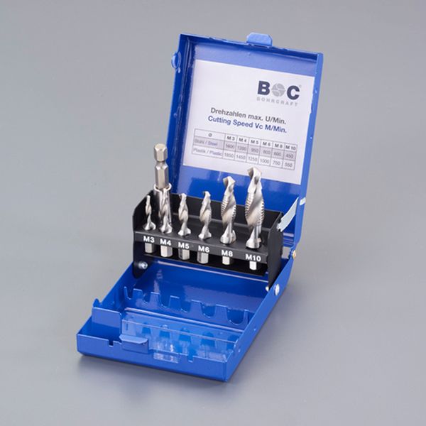 M3-M10/6本組 ドリルタップ(六角軸/HSS)