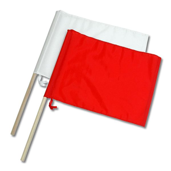 340x450mm 手旗(赤白/2本組)