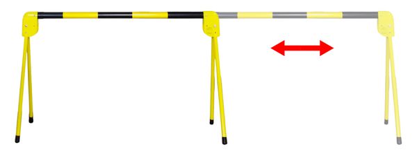 1137-2008x498x693mm 伸縮折畳バリケード(黄黒