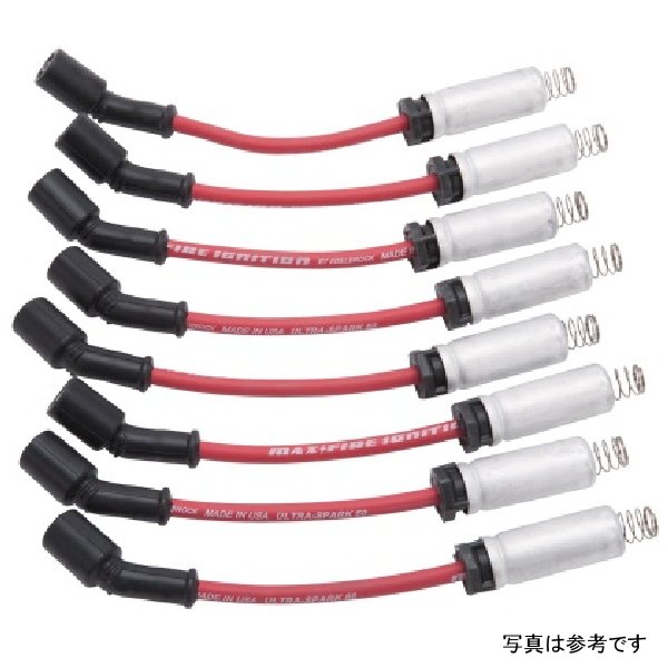 Spark Plug Wire Set Ls Kit w/ Metal Sleeves 99-15 50 Ohm Resistance Red Wire (Set of 8)