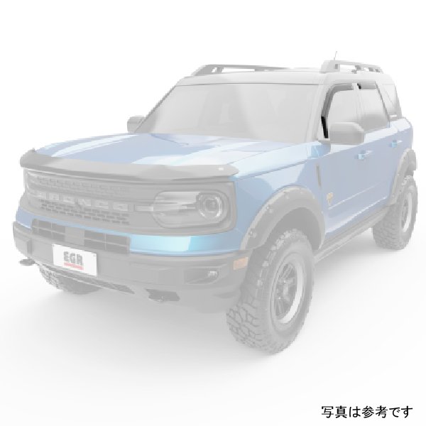 21年-22年 フォード Bronco Sport 4 Door In-Channel Window Visors - Dark Smoked ()