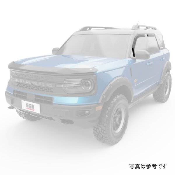 21年-22年 フォード Bronco 4 Door In-Channel Window Visors - マットブラック ()