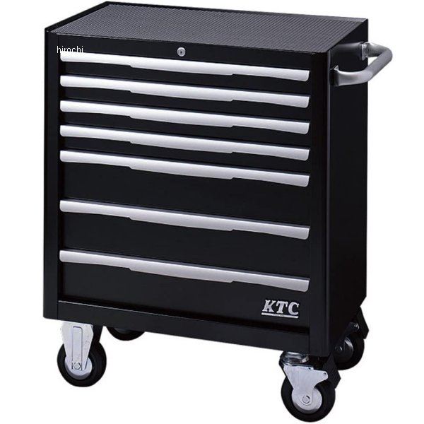 【直送】 ローラーキャビネット(7段7引出) ブラック