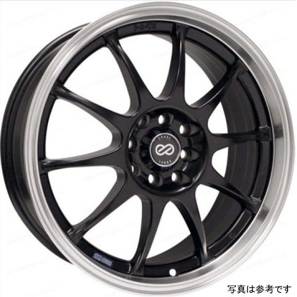 Enkei J10 15x6.5 4x100/114.3 38mm Offset 72.62mm Bore Dia Matte Black w/ Machined Lip Wheel