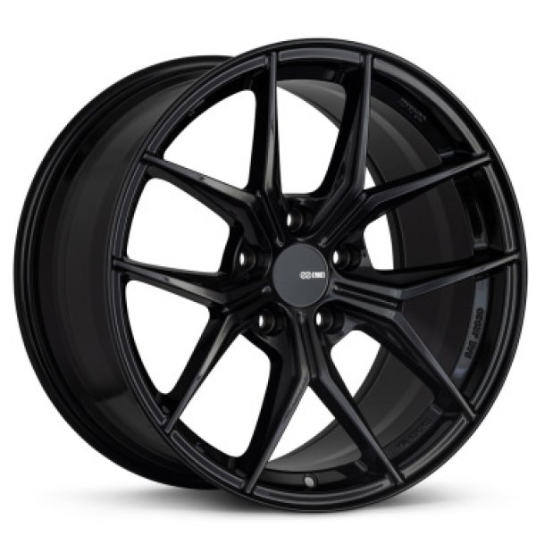 Enkei TSR-X 18x8 45mm Offset 5x112 BP 72.6mm Bore Gloss Black Wheel