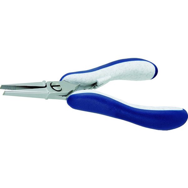 idealtek ESD精密プライヤー 直爪・平 ロング 140mm ギザ付