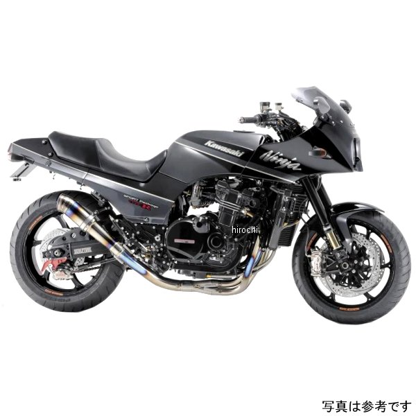 ナイトロレーシング 4in1機械曲げチタンEXマフラー UPタイプ HP ヴァリアントチタン 艶消し黒 300mm GPZ900R、GPZ750R
