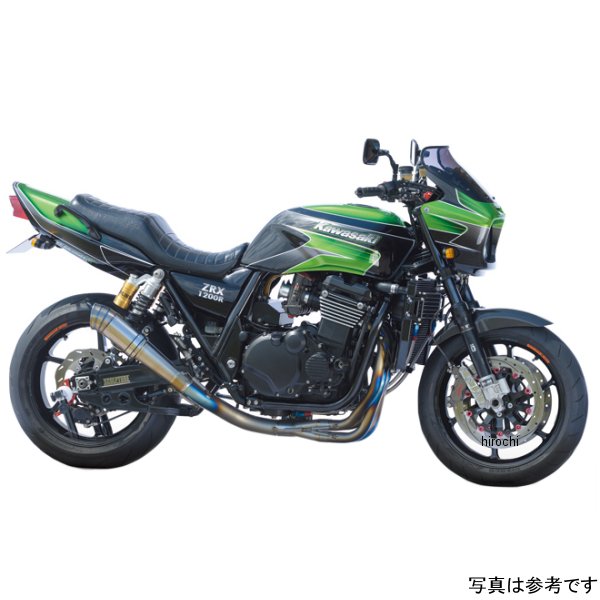 ナイトロレーシング 4in1機械曲げチタンEXマフラー UPタイプ コニカルチタン 300mm V3 ZRX1200R、ZRX1100