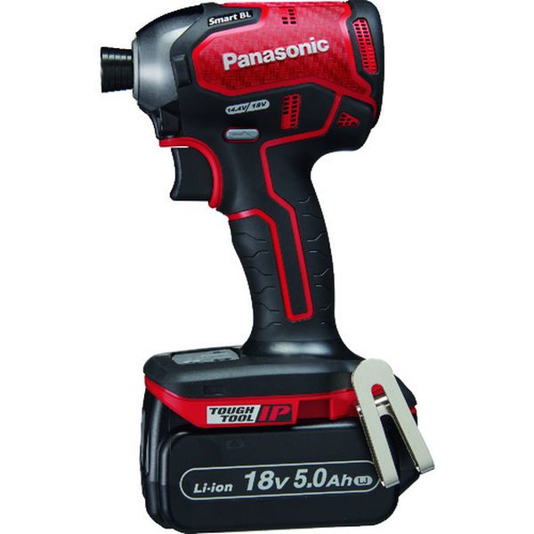 Panasonic デュアル インパクトドライバー 18V 5.0Ahセット 赤