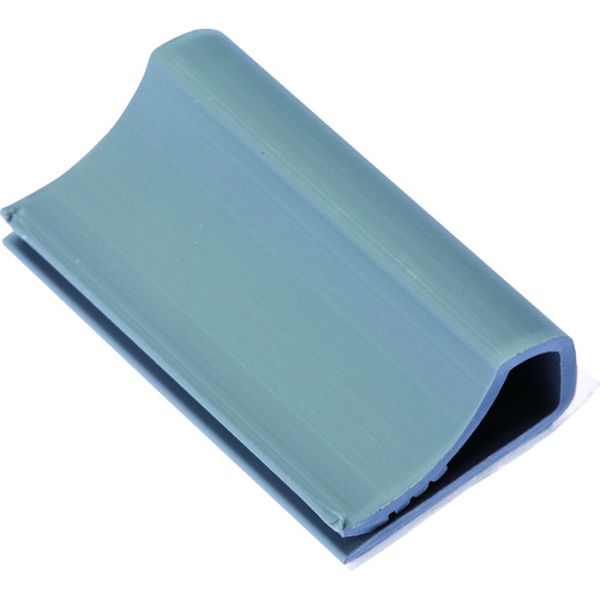 フラットケーブル固定具 ゴム系粘着テープ付き グレー(100個)