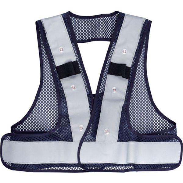 F-H-VフルハーネスベストLED ネイビーxシルバー