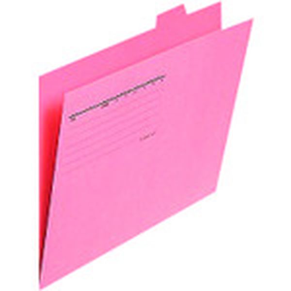 FL065IFPK  87388)カットフォルダー 5山  A4 桃