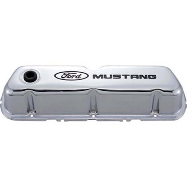 フォード Mustang Logo Stamped Steel クローム Valve Covers