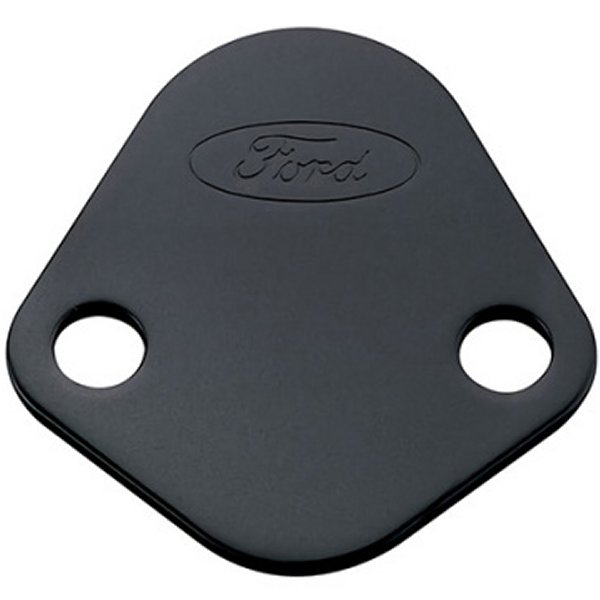 フューエルポンプ Block Off Plate ブラック Crinkle Finish w/ フォード Oval