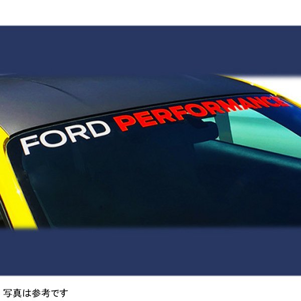 Ford Performance 2015-2017 Mustang Windshield Banner フォード Performance ホワイト / Red