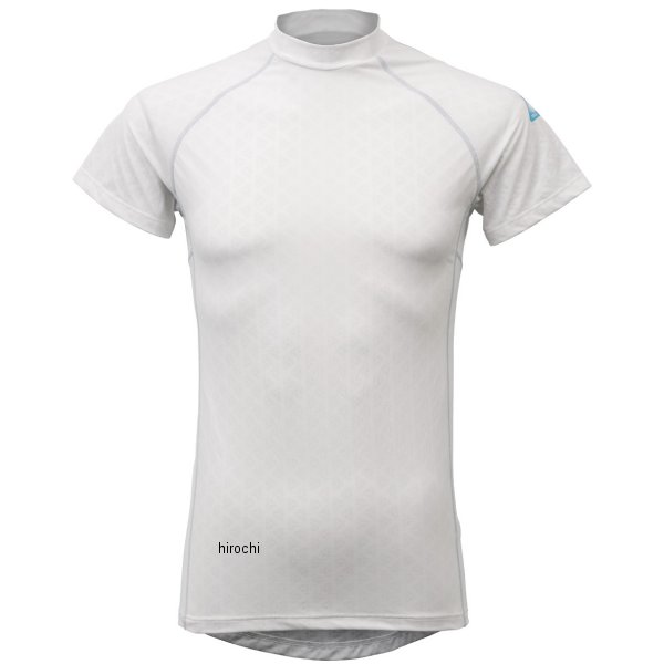 冷感シャツ 半袖ローネック パフォーマンスライン 白