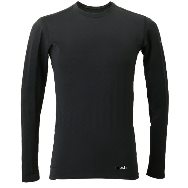 冷感シャツ 長袖クルーネック パフォーマンスライン 黒