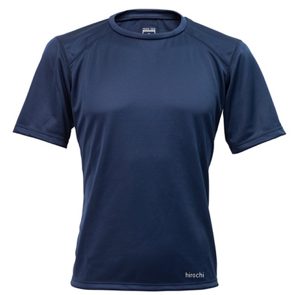 冷感シャツ 半袖クルーネック レギュラーフィット パフォーマンスライン ネイビー