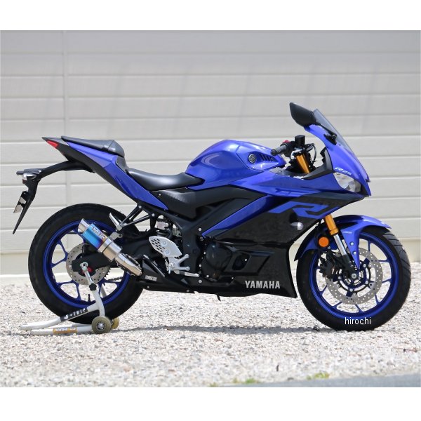 スリップオンマフラー S.O.V ショートオーバル JMCA認証 15年-21年 YZF-R25、YZF-R3 焼き色チタン