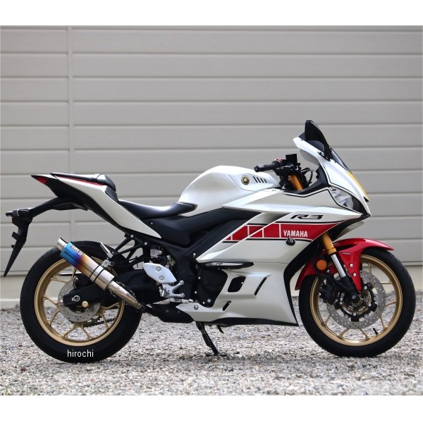 スリップオンマフラー S.O.V ショートオーバル JMCA認証 22年/23年以降 YZF-R3 焼き色チタン