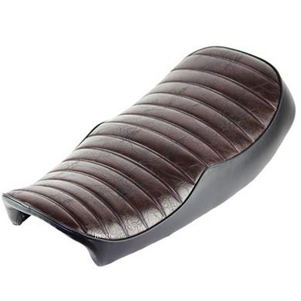 別注モデル・グッドシート "STEP" 段付きタックロール レザー ブラウン/黒 09年-21年 SR400