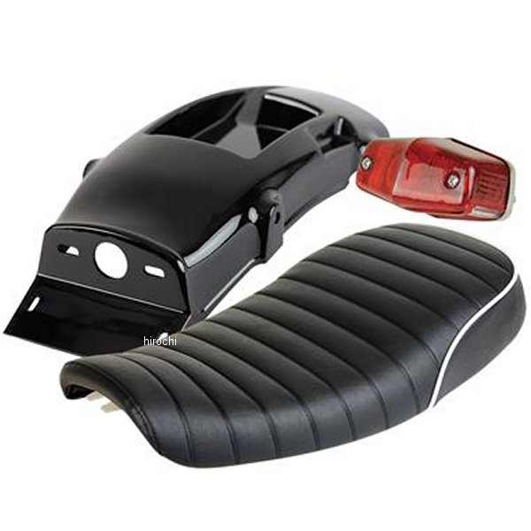 キングシート & L525フェンダーレスキット 10年-17年 SR400 黒/白