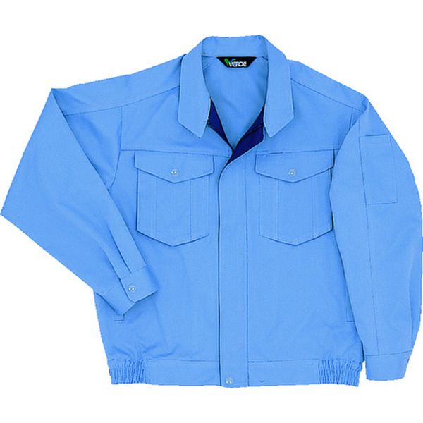 343UESS 857-3493  帯電防止 男女共用E/Cブルゾン ライトブルー SS