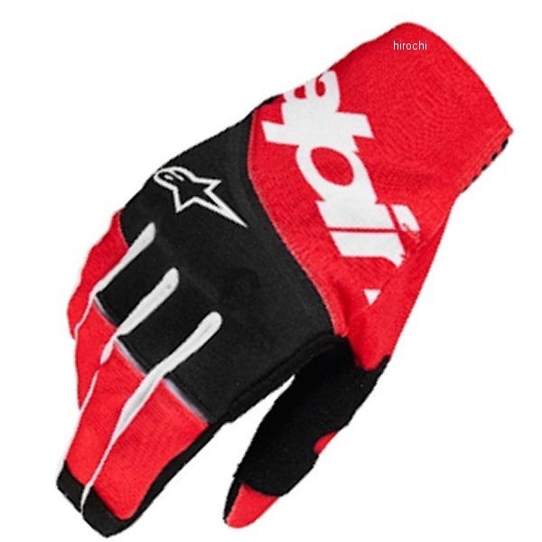 アルパインスターズ グローブ テックスター 黒/ブライトレッド Lサイズ