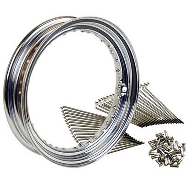 16インチキット MT クローム スチールスポーク SR500、SR400 リア