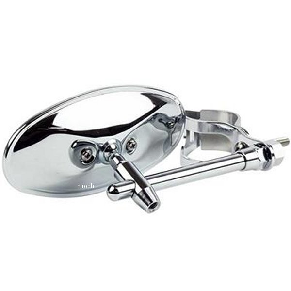 フォーククランプミラー オーバル クローム
