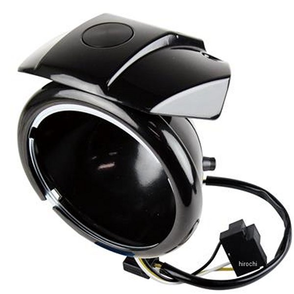 5-3/4インチ バイザーヘッドライト 黒