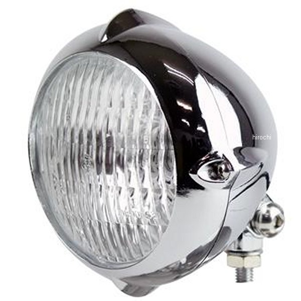 4インチビンテージスタイルリブヘッドライト クローム H4