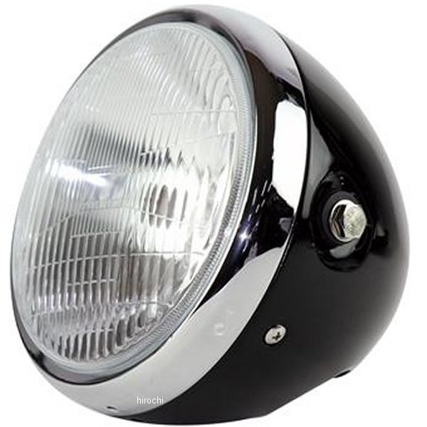6-12インチ ルーカスタイプヘッドライト グロスブラッククロームリム