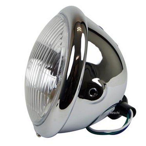 5-34インチ ベイツタイプヘッドライト クローム サイドマウント Ｈ4