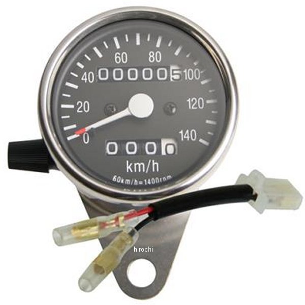 サイドマウントメーターキット φ60 トリップ付き 黒ボディ 99年以前 ドラッグスター400