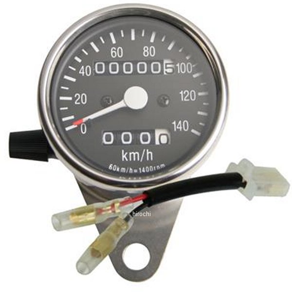 サイドマウントメーターキット φ60 トリップ付き 黒ボディ 01年-02年 SR500、SR400