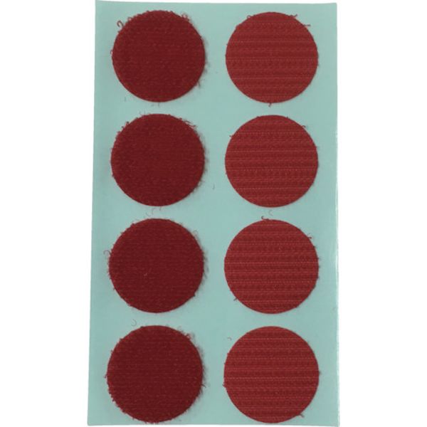 マジックテープ ワンタッチ 22φ 8コ入り レッド