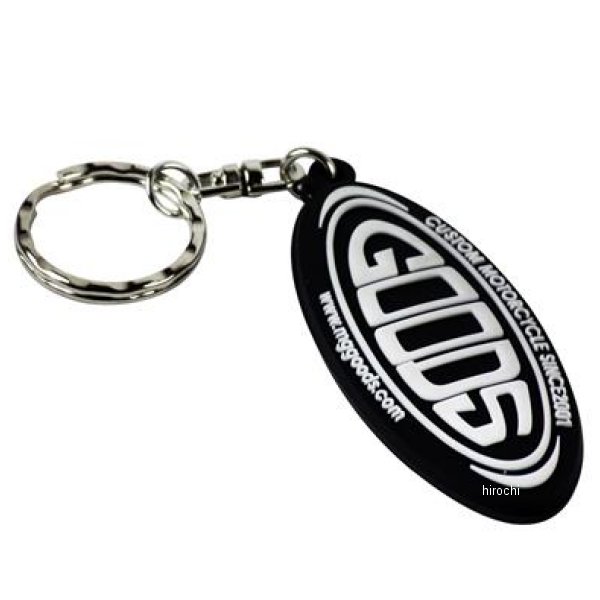 GOODSラバーキーホルダー 黒/白
