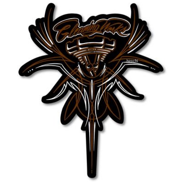 ステッカー "GW PINSTRIPE" BKBRWH