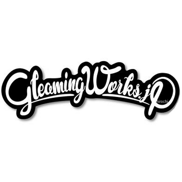 ステッカー "GLEAMING WORKS" 黒/白