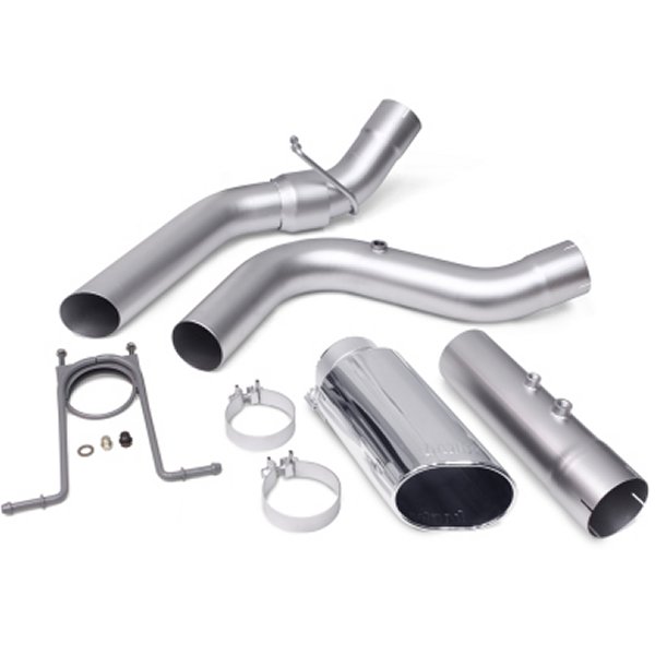17+ GM Duramax L5P 2500/3500 Monster Exhaust System - SS Single Exhaust w/ クローム Tip