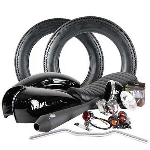 SR STREET TRACKER フルカスタムキット 88年-00年 SR500、SR400 ドラム 黒