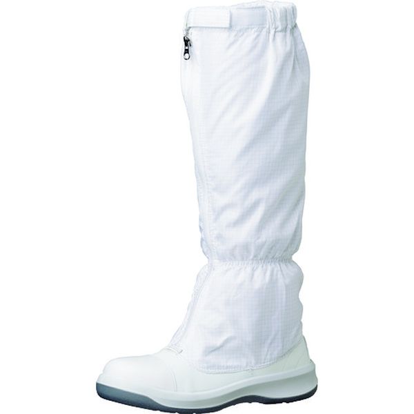 トウガード付 静電安全靴 GCR1200 フルCAP フード ホワイト 23.5cm