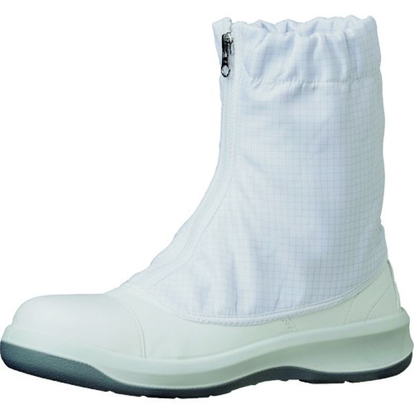 トウガード付 静電安全靴 GCR1200 フルCAP ハーフ ホワイト 24.0cm