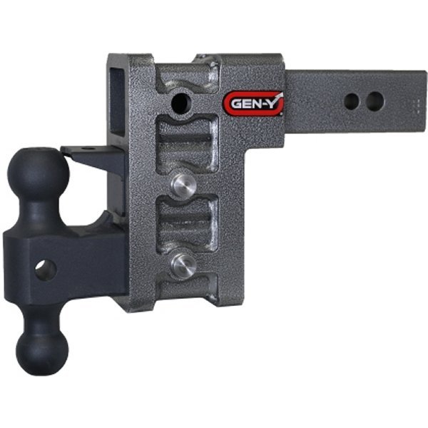 Mega Duty 2.5in Shank 6in Drop 3.5K TW 32K Hitch w/GH-0161 Dual-Ball/Pintle Lock